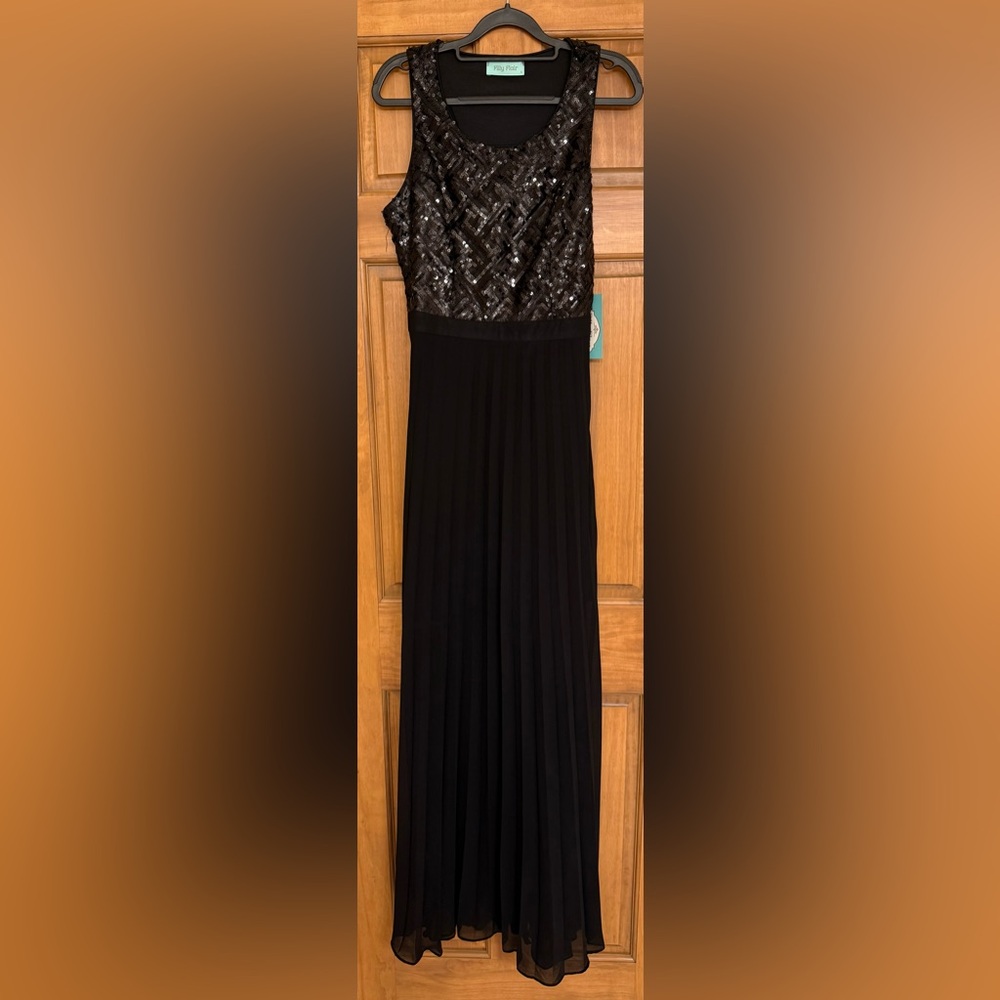 Black Sequin Top Dress